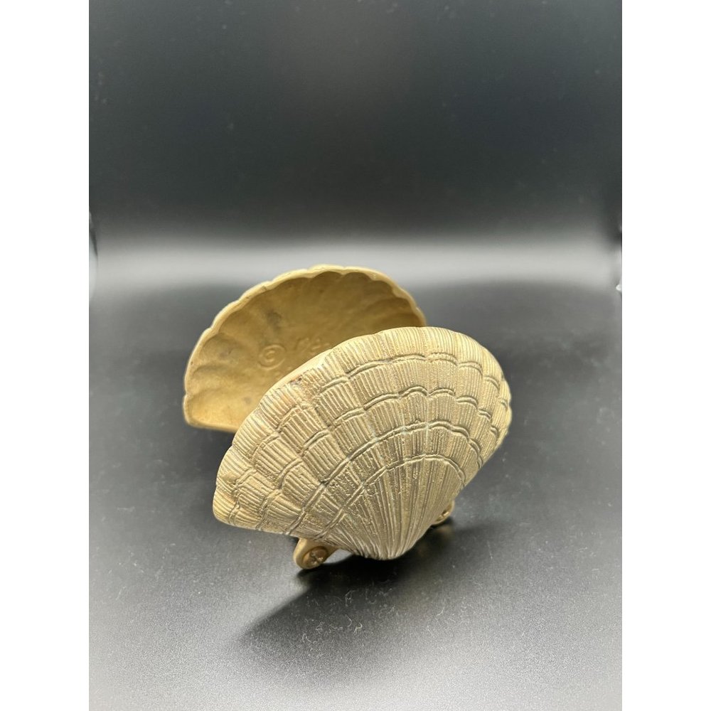 Vintage Brass Seashell Napkin Holder